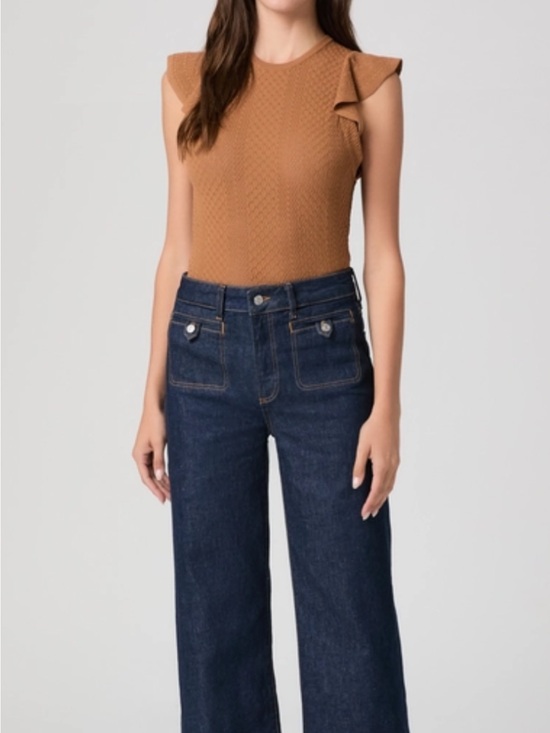 PAIGE Denim - PAIGE Dark Blue Wide Leg Jeans
